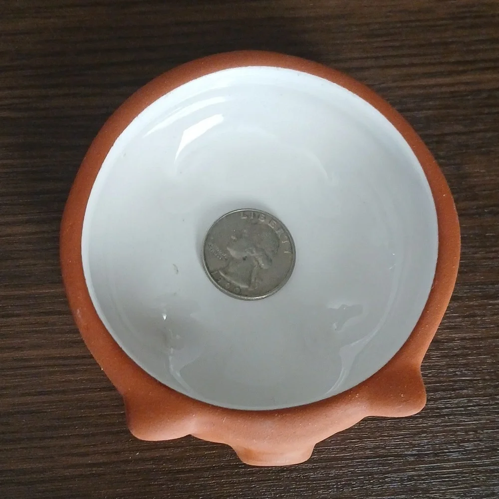Creative Co-Op Terracotta Red Clay Cochinito Mini Spice Bowl Dish